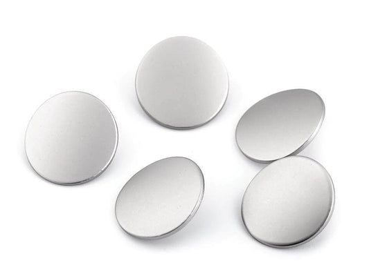 Metallknöpfe mit Steg 20 mm - silber