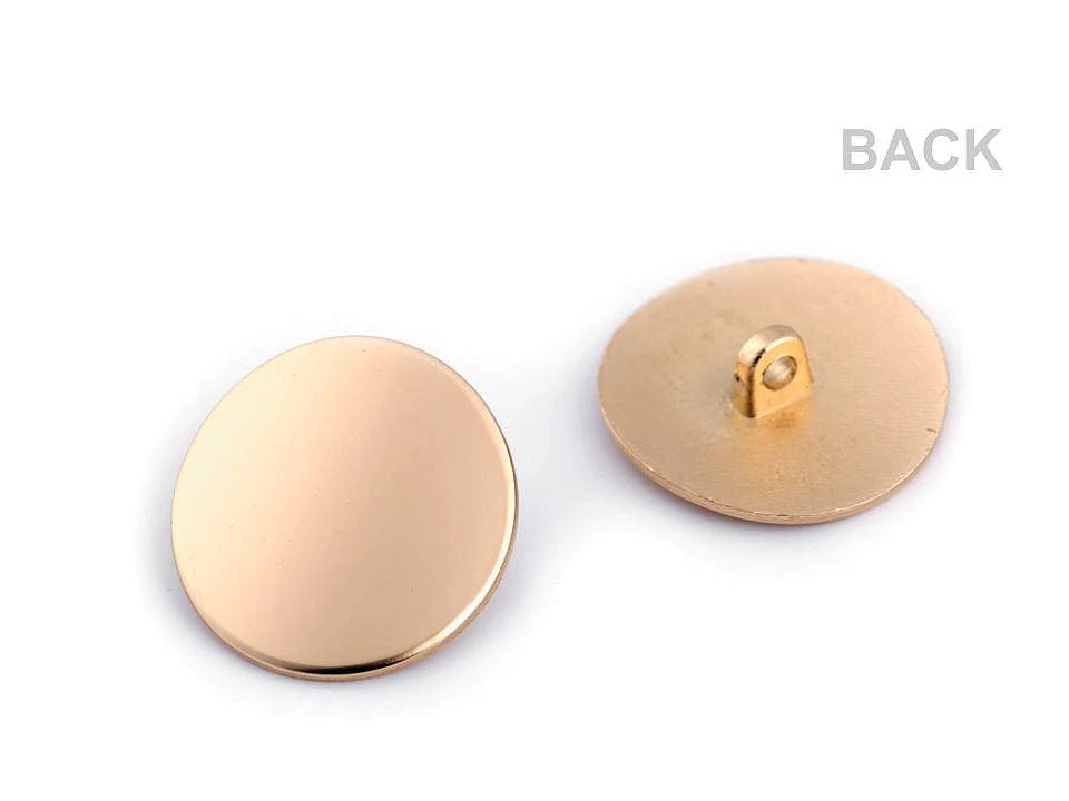 Metal buttons on a shank 20 mm-gold
