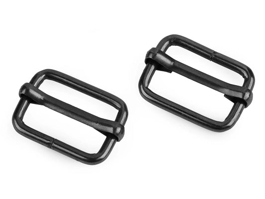 Metallregler 20 mm, schwarz verchromt (10 Stück)