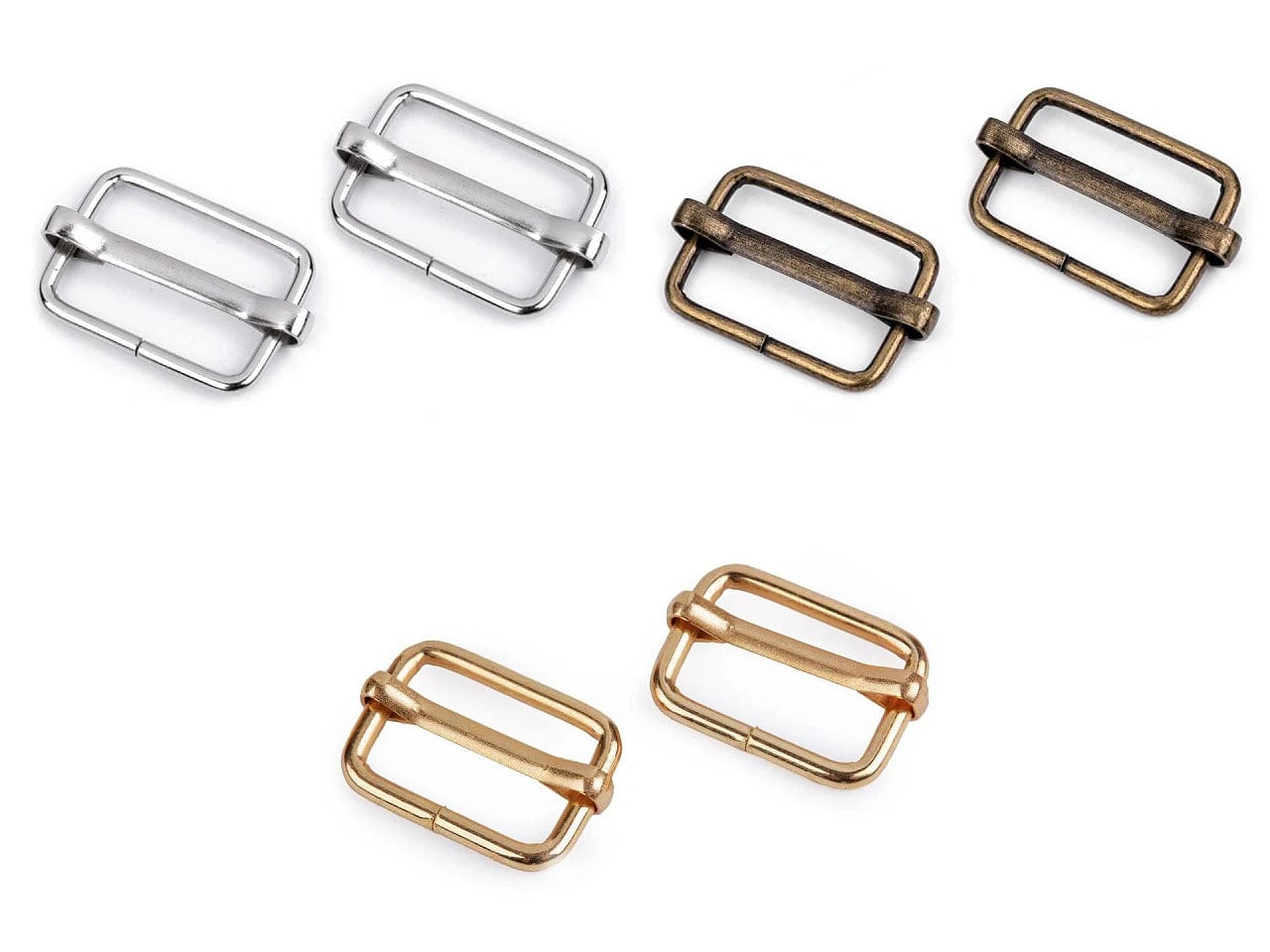 Metallversteller 20 mm - silber (10er-Set)