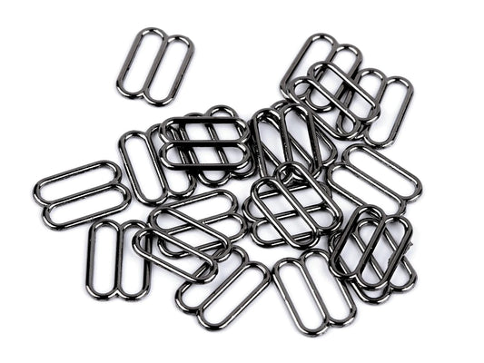 Metal adjuster for laundry 12 mm-black (pack of 20 pcs)