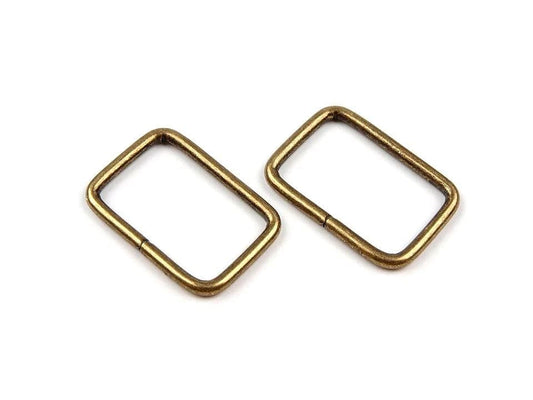 Metallrechteck 20 mm-antik (10 Stück im Set)