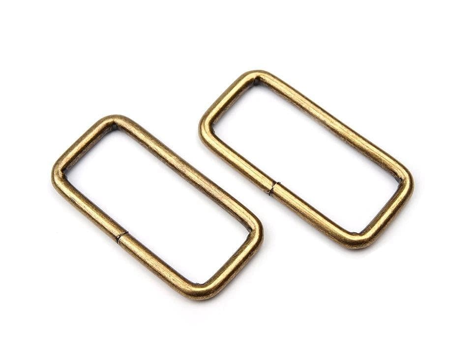 Metall-Rechteck 30 mm, antik (10 Stück)