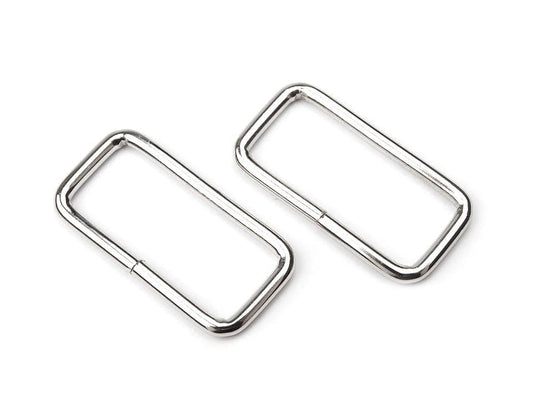 Metall-Rechteck 30 mm, Silberton (10er-Set)