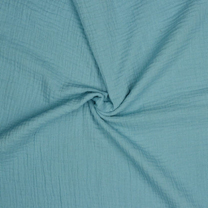 Muslin, greenish blue-grey 125 g/m²
