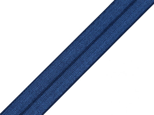 Fold-over elastic – 2 cm cornflower blue with a sheen