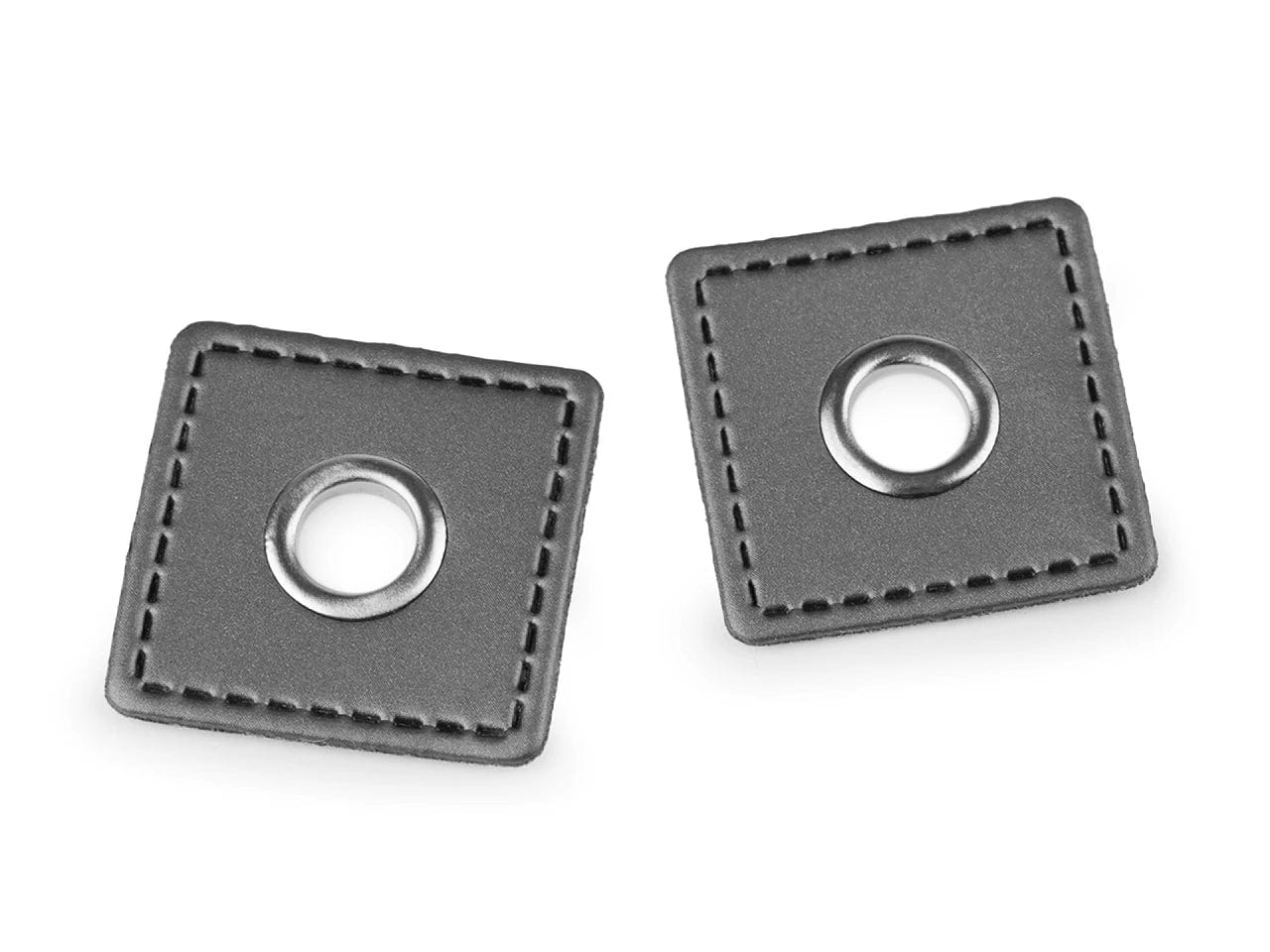 Aufnäh-Ösen Ø8 mm 30 x 30 mm-grau