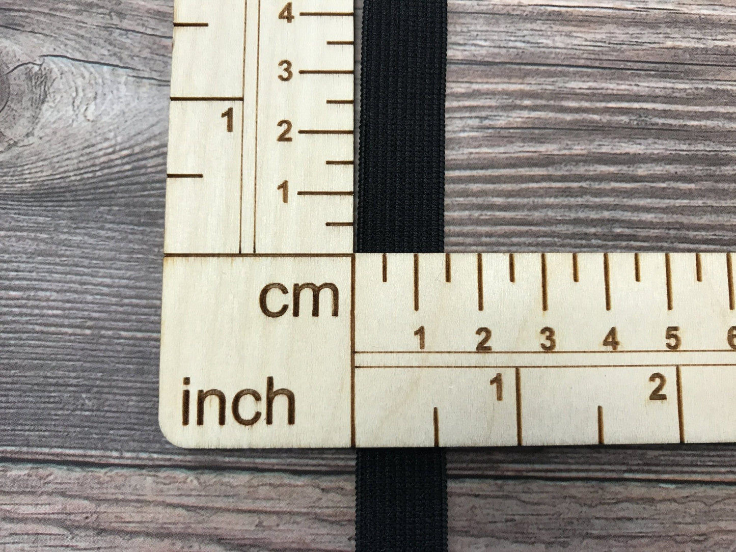 Flaches Gummiband-1,5 cm schwarz