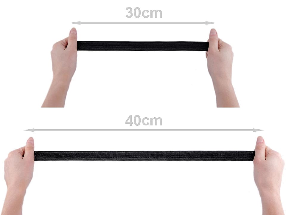 Flaches Gummiband, 2,5 cm, schwarz