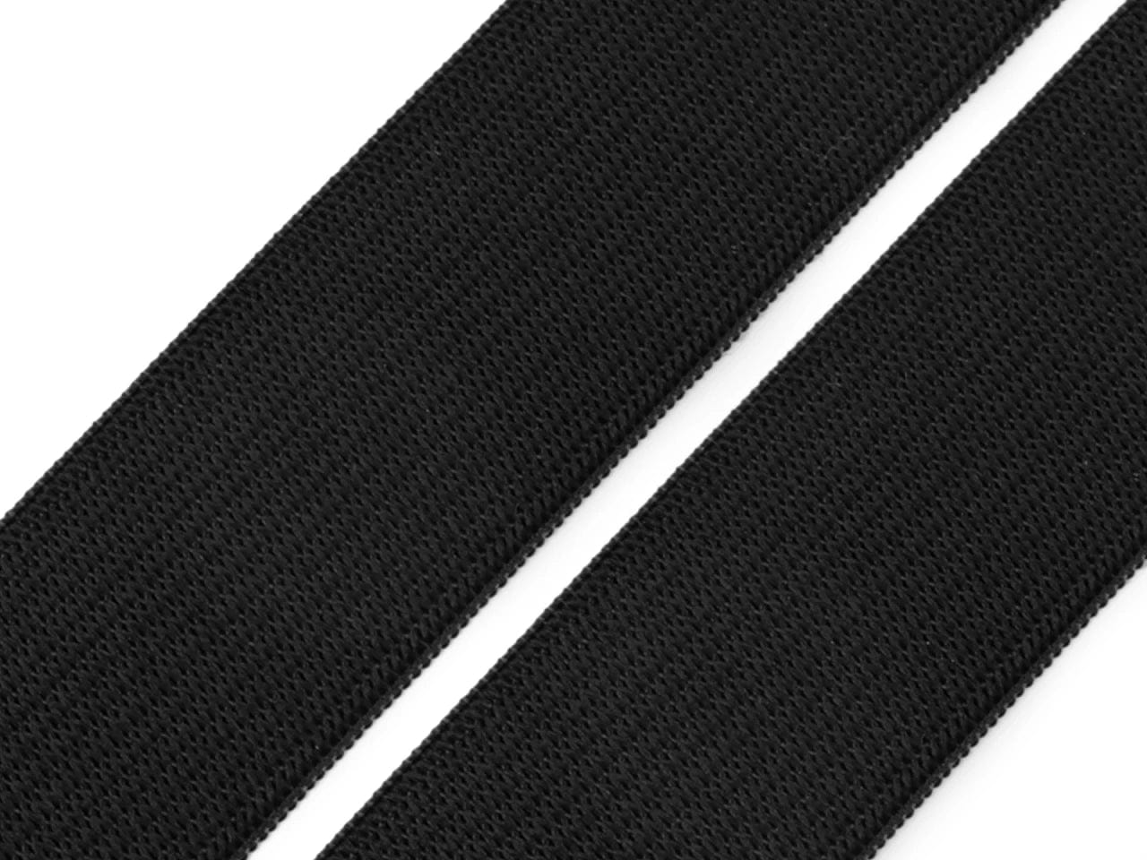 Flaches schwarzes Gummiband-2,5 cm