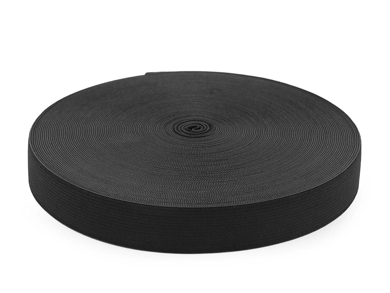 Flaches Gummiband, 2,5 cm, schwarz