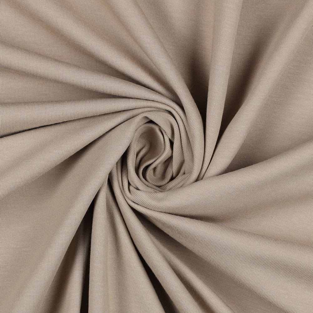 Feiner Baumwolljersey, beige 215 g/m²