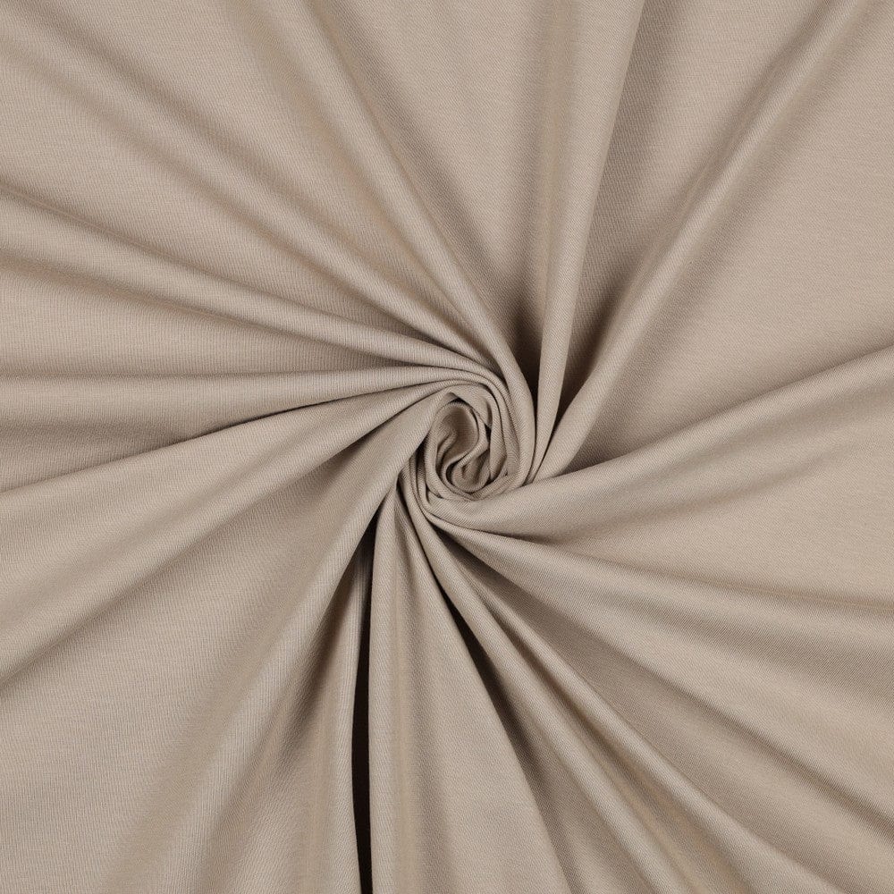 Dünner Baumwolljersey – Beige 215 g/m²