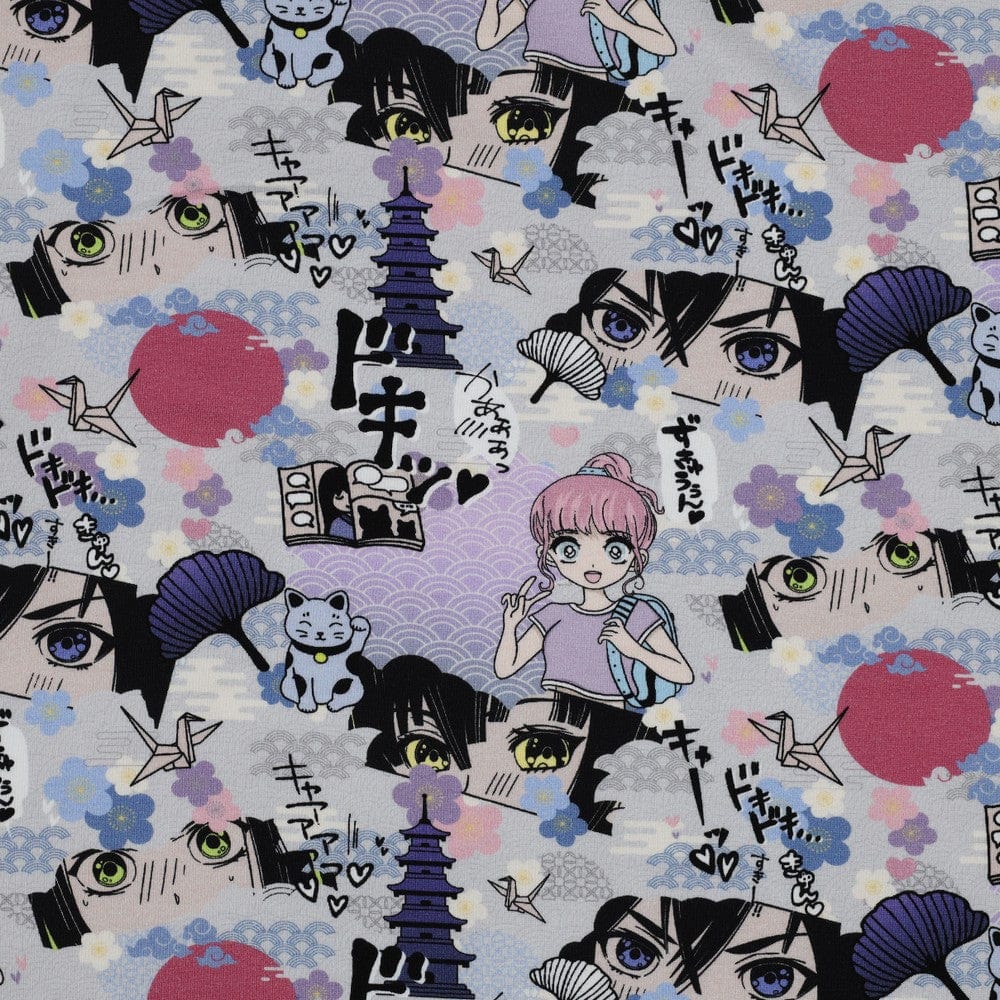 Dünner Baumwolljersey-Manga 200 g/m²