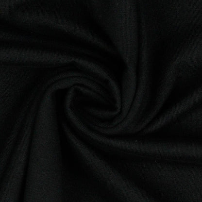 Dünner schwarzer Baumwolljersey 215 g/m²