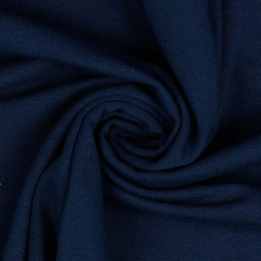 Thin cotton jersey-dark blue 215 g/m²