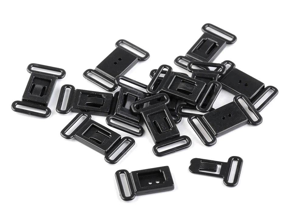 Kunststoff-Clipverschluss 12 mm, weiß (4er-Pack)