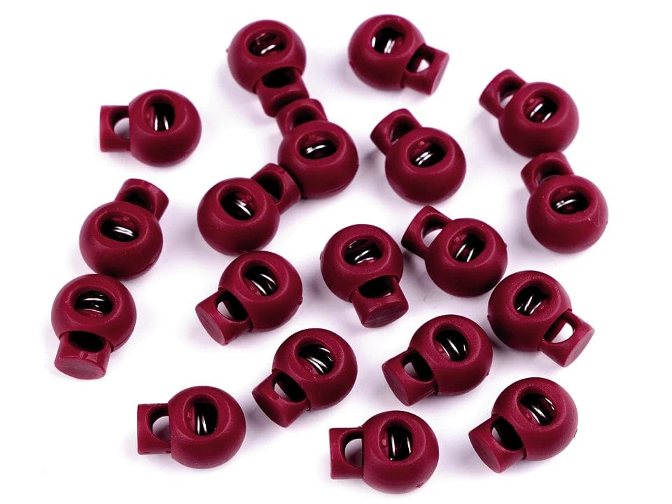 Kunststoff-Kordelstopper 15x19 mm - Bordeaux