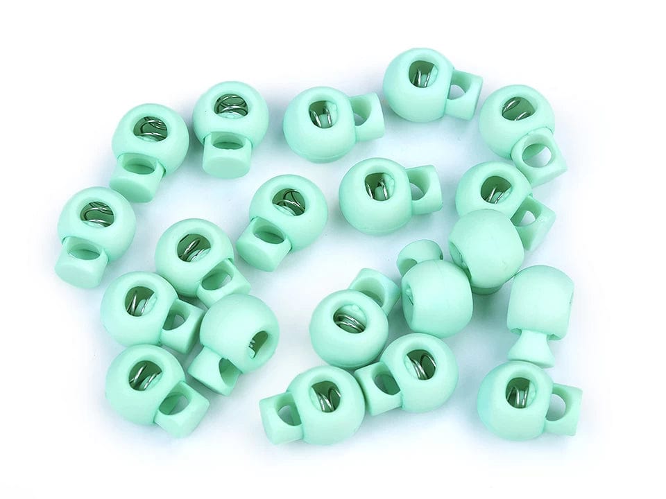 Kordelstopper aus Kunststoff 15x19 mm - Mint
