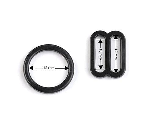 Kunststoffring für Unterwäsche, 12 mm, weiß (20er-Pack)