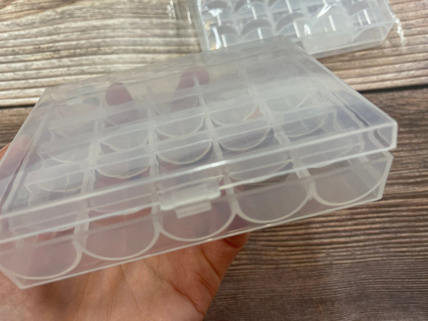 Kunststoffbox zur Aufbewahrung von Spulen