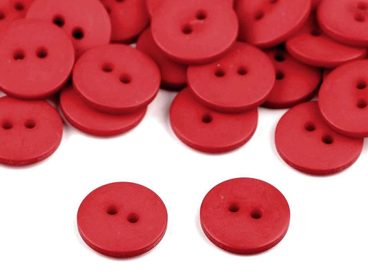 Plastik buttons 15 mm-red
