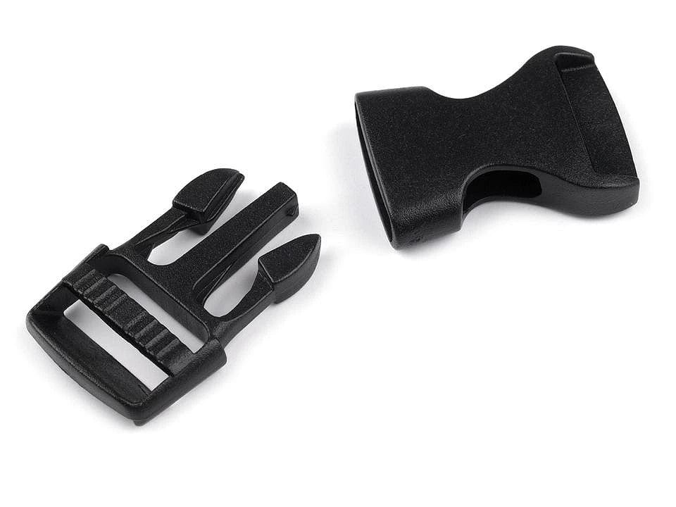 Kunststoff-Schnallenverbinder 15 mm, schwarz (5 Stk. pro Packung)