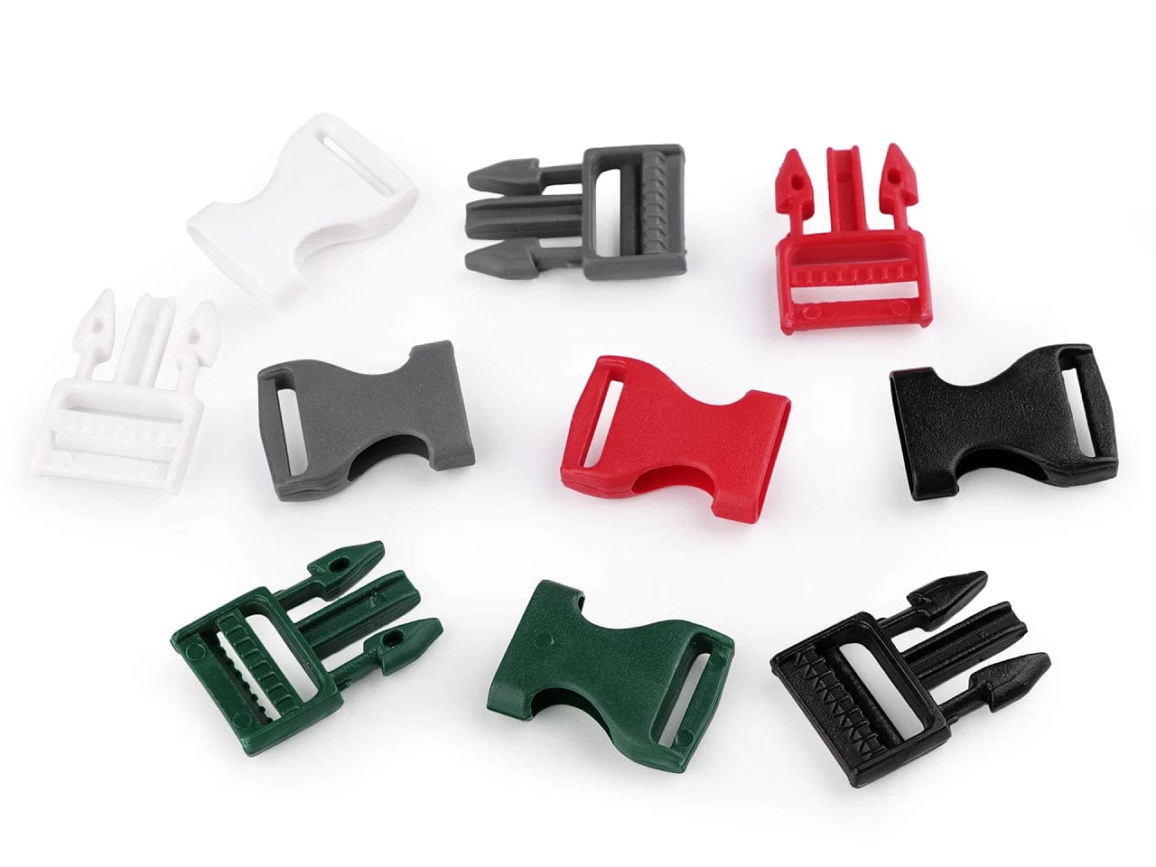 Plastic buckle connector 20 mm-black (5 pcs. in a set)