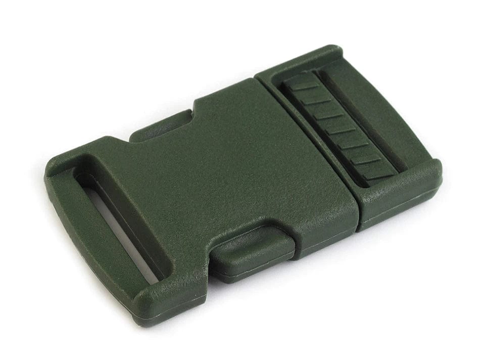 Plastic buckle connector 25 mm-dark green (pack of 5 pcs)