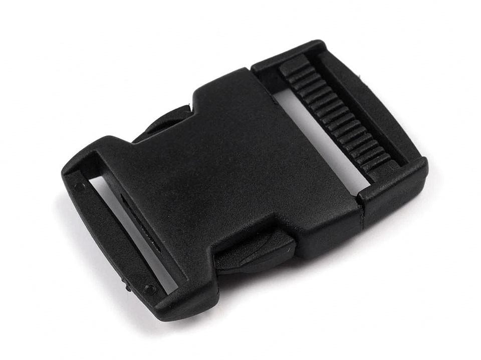 Plastics buckle connector 30 mm-black (5 pcs per pack)