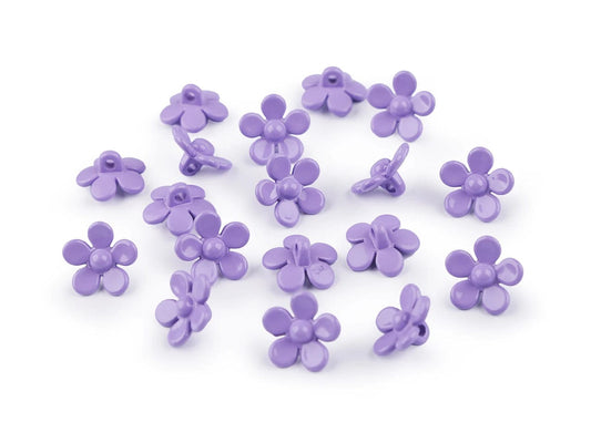Bouton floral lilas de 15 mm sur tige