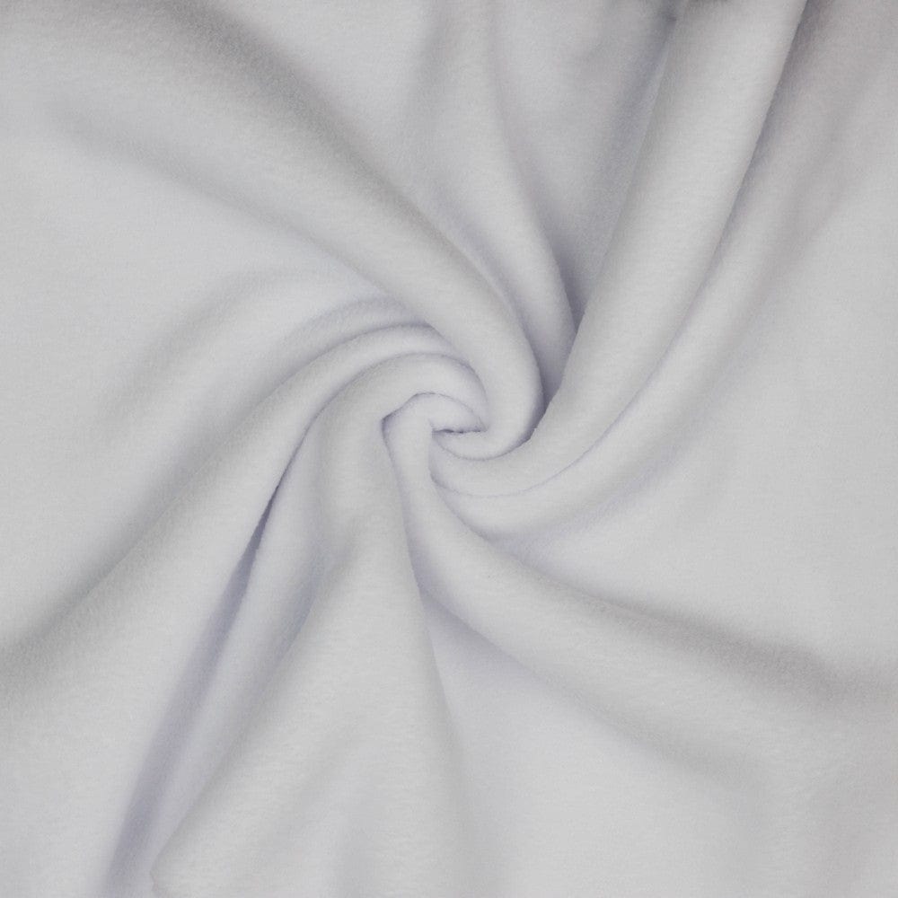 Tissu polaire premium anti-boulochage blanc 240 g/m²