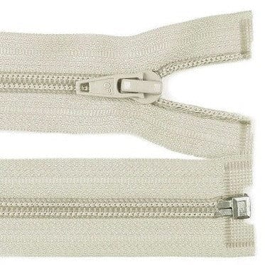 Fermeture éclair ouvrable beige-gris