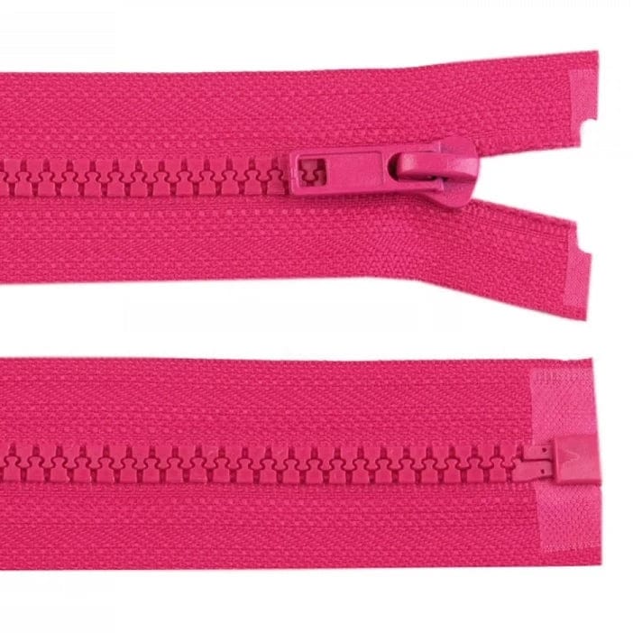 Fuchsia zip-up tractor
