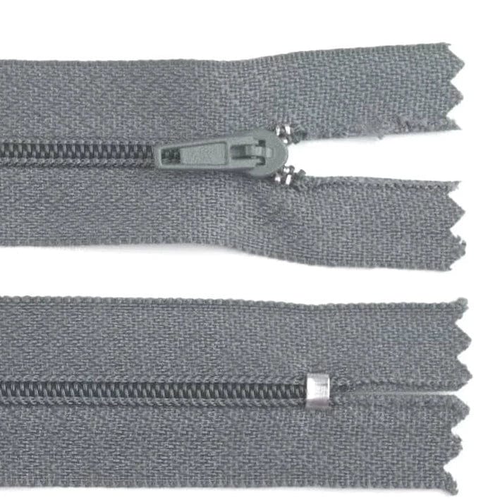 Closed-end zipper, graphite grey