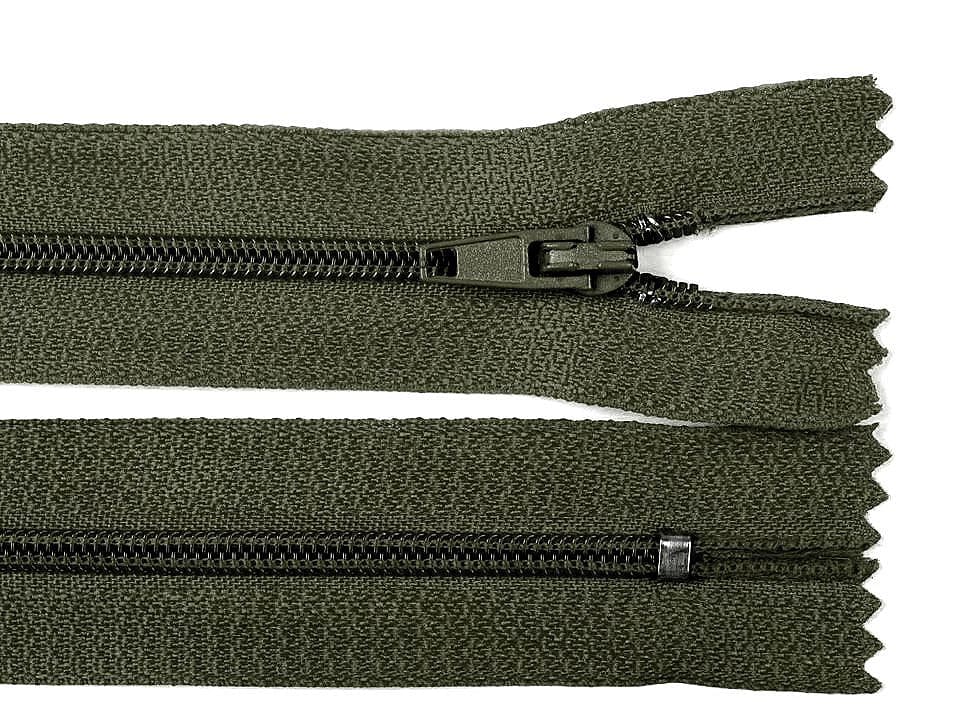 Closed zipper-khaki