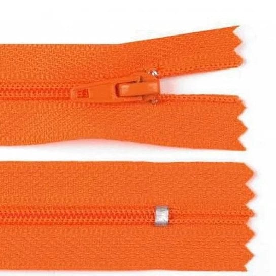 Closed zipper-orange