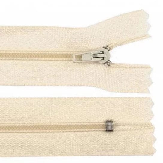 Closed-end zipper, light cream