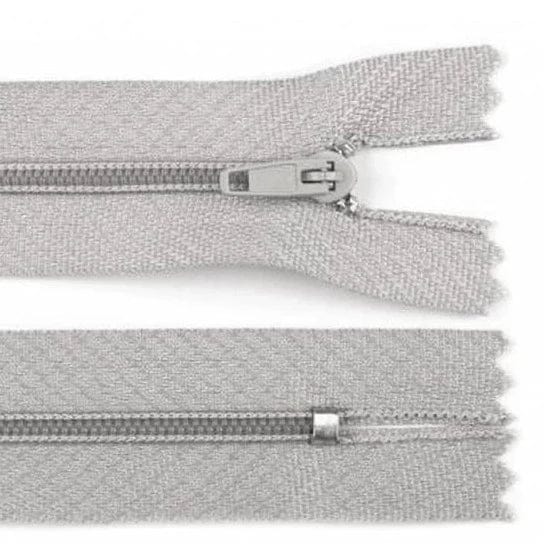 Closed-end zipper - blue-grey