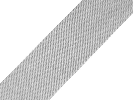 Ruban en satin à biais 20 mm gris clair