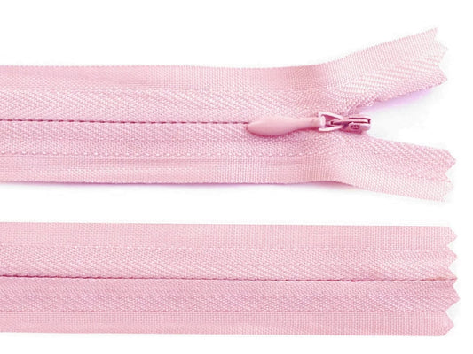 Fermeture éclair invisible-rose