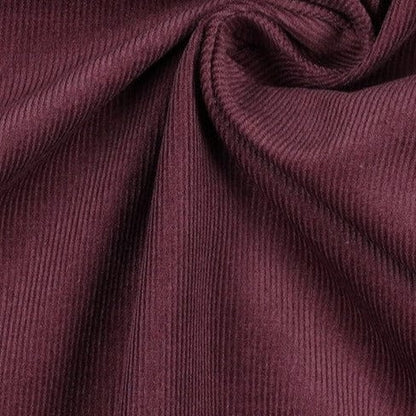 Feiner Baumwollcord in Aubergine 145 g/m²