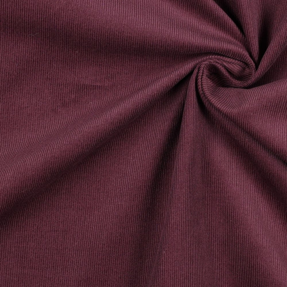 Feiner Baumwollcord-Aubergine 145 g/m²