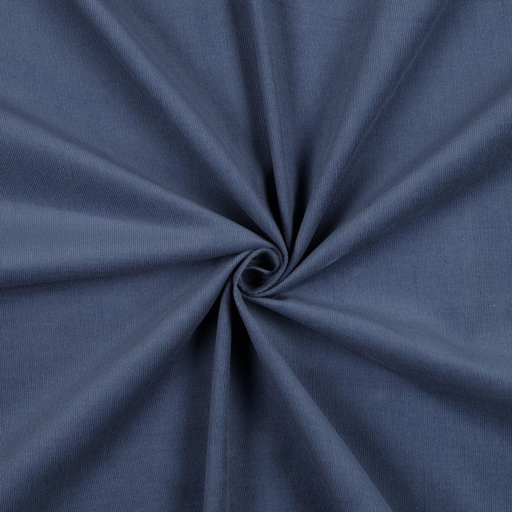Fine cotton velvet - smoky blue 145 g/m²
