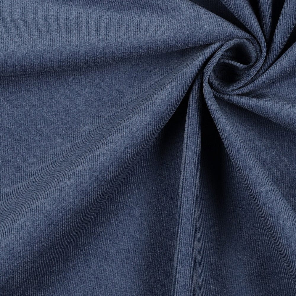 Fine cotton corduroy-smoky blue 145 g/m²