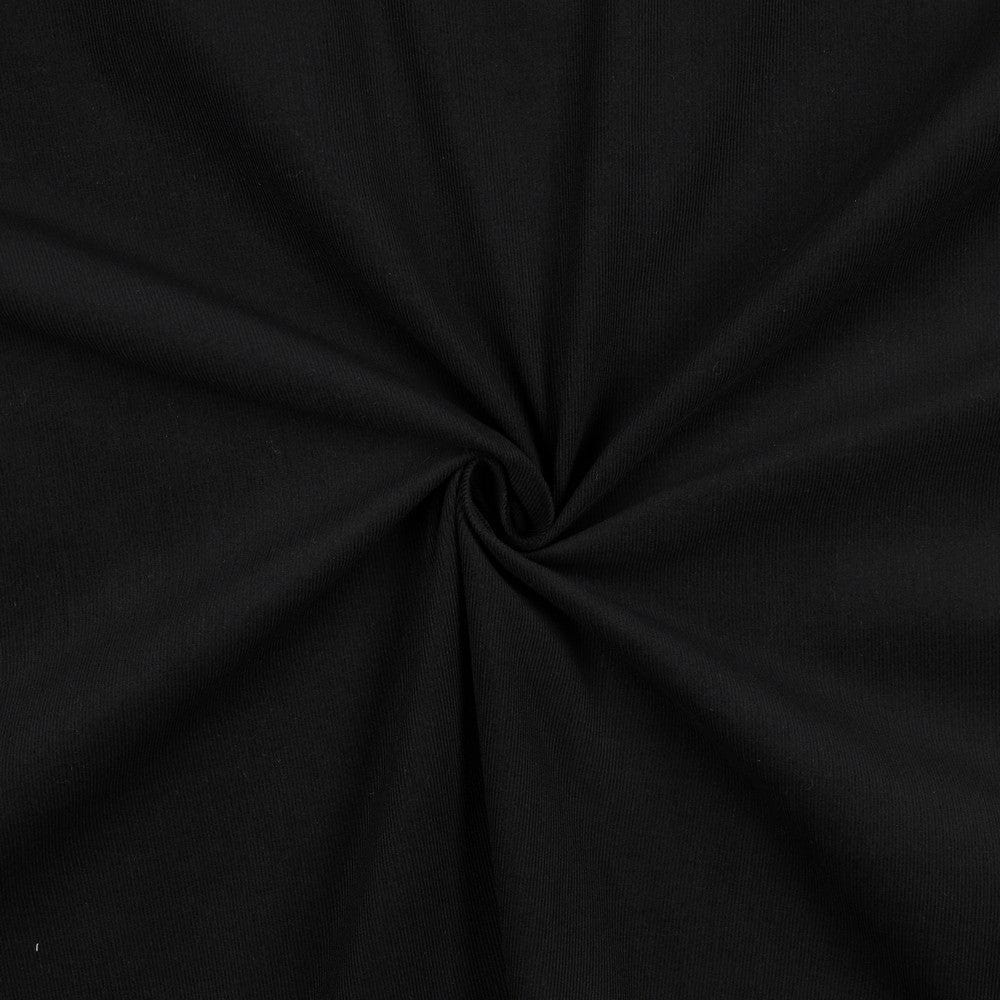 Feiner Baumwollcord, schwarz 145 g/m²