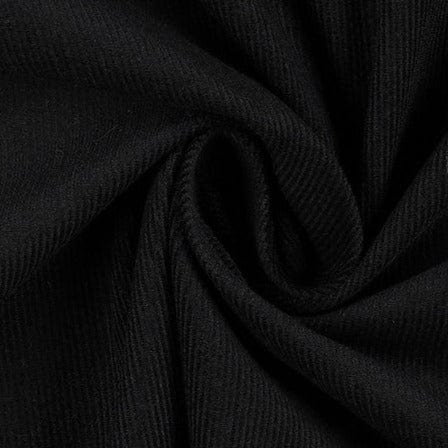 Feiner Baumwollcord – Schwarz 145 g/m²