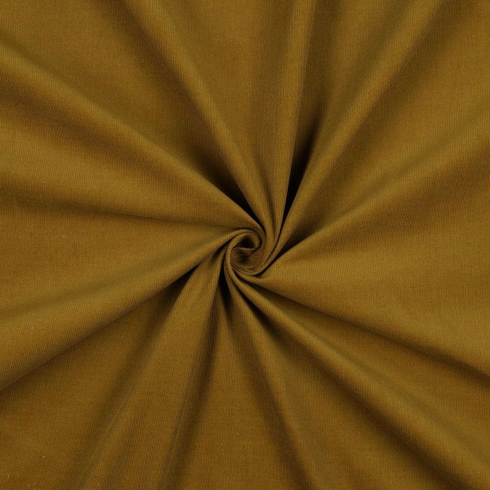 Fine cotton corduroy, greenish brown 145 g/m²