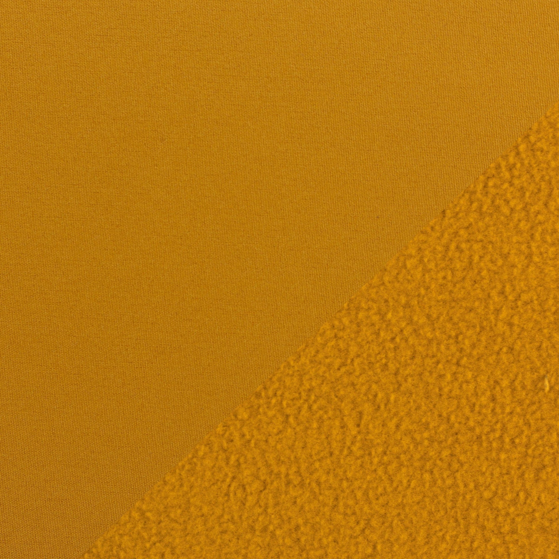 Softshell fabric - mustard yellow 300 g/m²