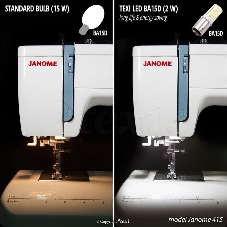 Sewing machine bulb-BA15D 2W 230V white light